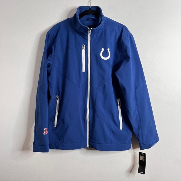 NFL Other - NFL Indianapolis Colts Soft Shell Full Zip Jacket Men's Medium Logo Spellout